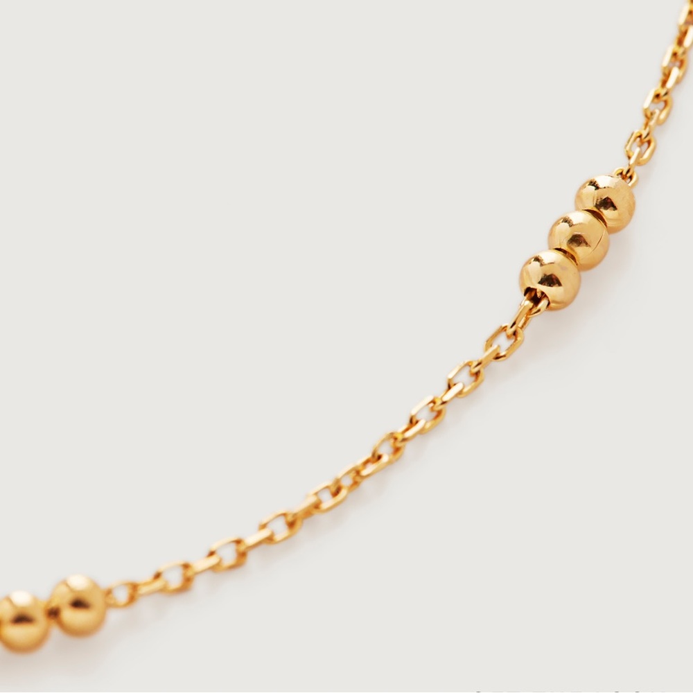 Monica Vinader Triple Beaded Choker Necklace